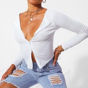 BOOHOO ZIP UP TOP | NEW WITH TAGS